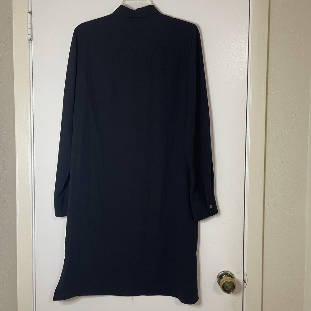 NWOT James Perse Black long sleeve button front utility shirt dress size large 3 - Picture 4 of 6